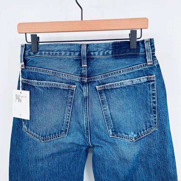 Etica Rhea Mid Rise Straight Leg Jeans Size 25 Dark Wash Cotton Blend Denim - Picture 3 of 13